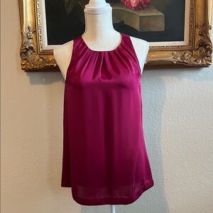 Express Fuchsia Pleated Top